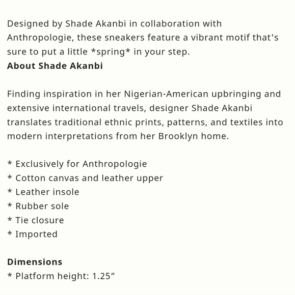 Anthropologie x Shadé Akanbi Indra sneakers- multi-colored - Picture 5 of 14
